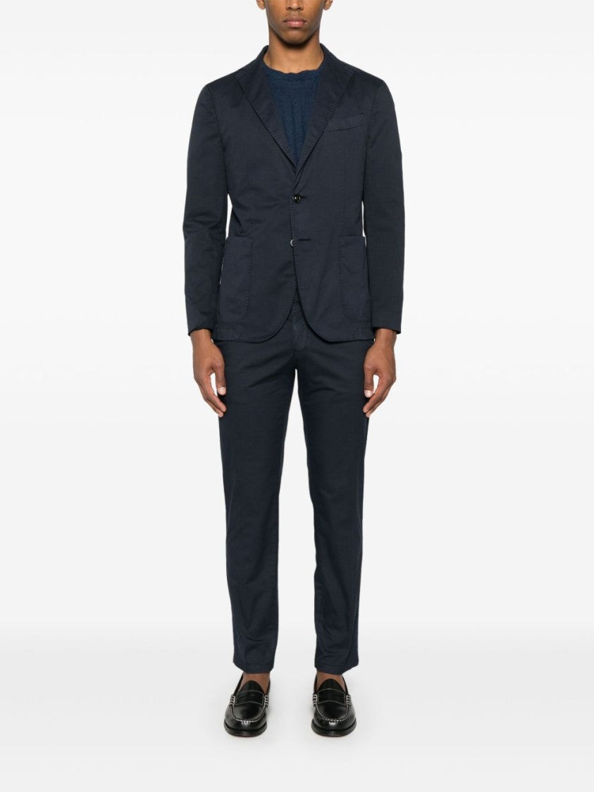 Boglioli Tailored Black Suit With Notched Lapel And Slim-Fit Trousers
