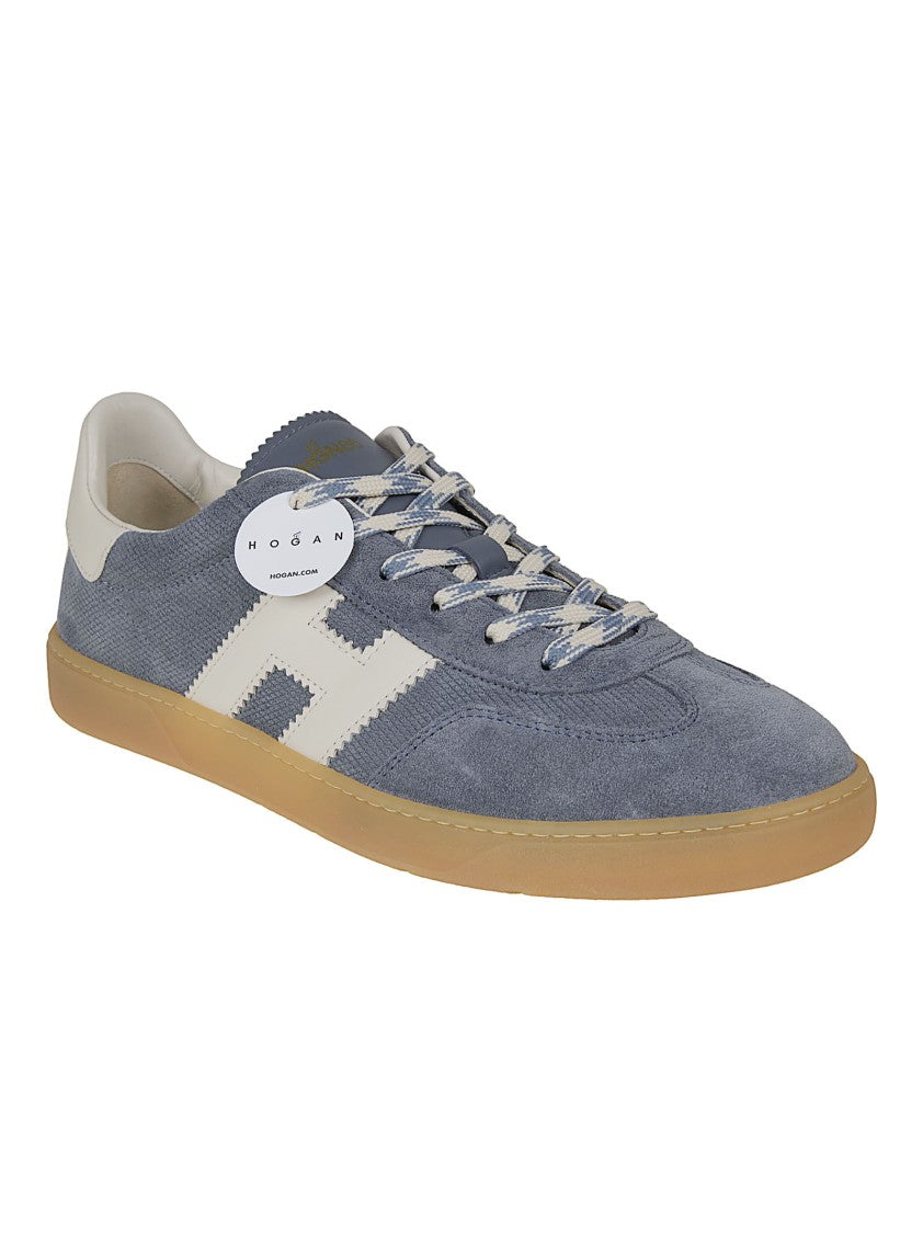 Hogan Textured Calfskin Sneakers With Amber Sole