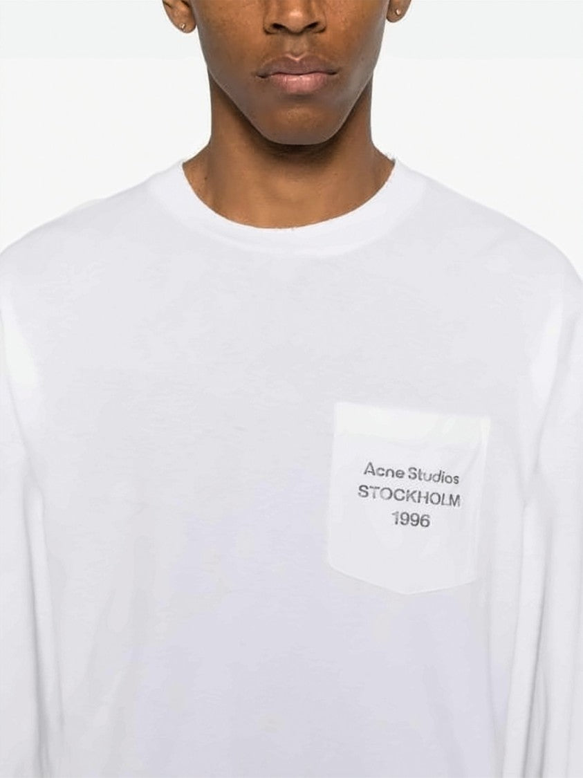 Acne Studios Long-Sleeve Shirt With Textured Fabric And Chest Pocket