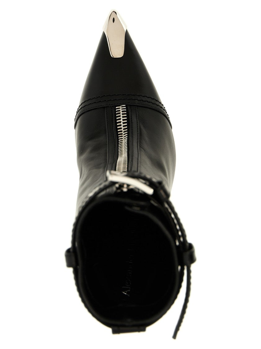 Mcqueen 'Slash Biker' Ankle Boots