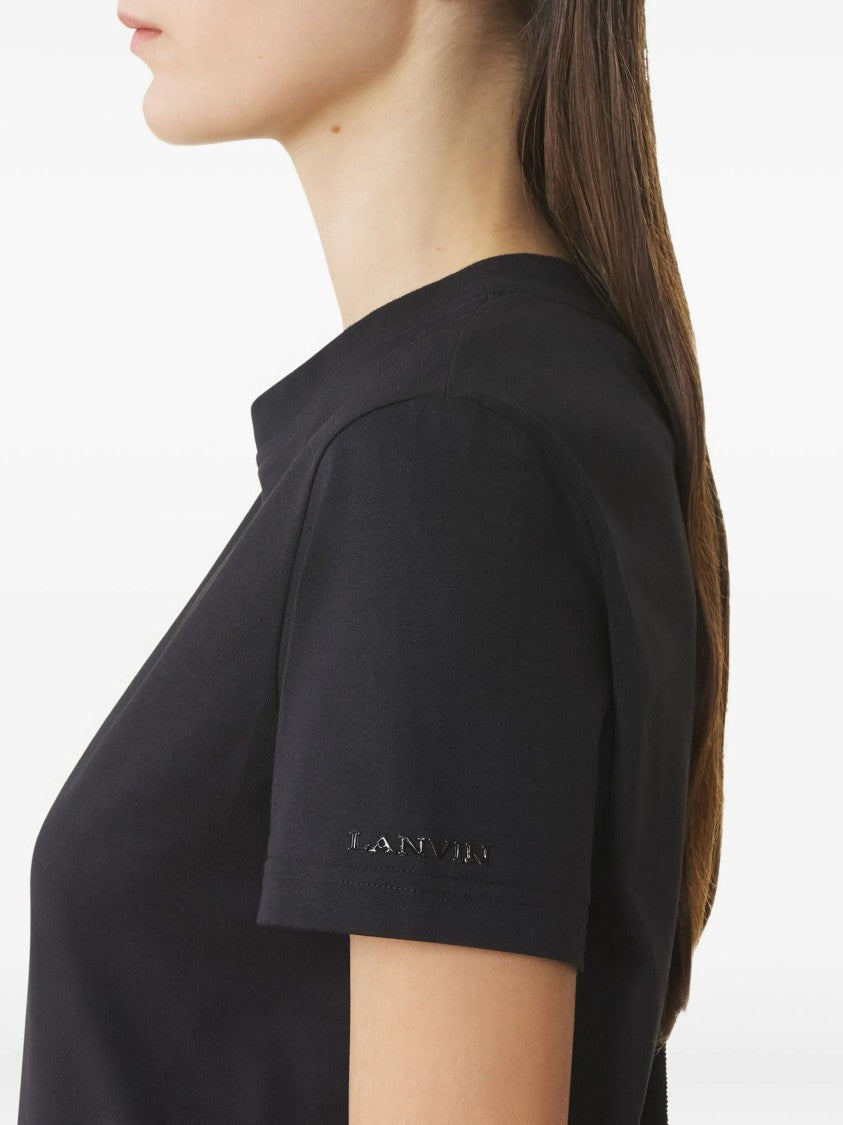 Lanvin Black Knot Detail Cotton T-Shirt