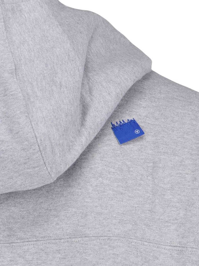 Ader Error "Trs Tag" Zip Sweatshirt, In Grey Cotton
