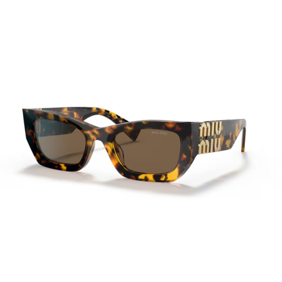 Miu Miu 0Mu 09Ws Rectangular Tortoiseshell Sunglasses