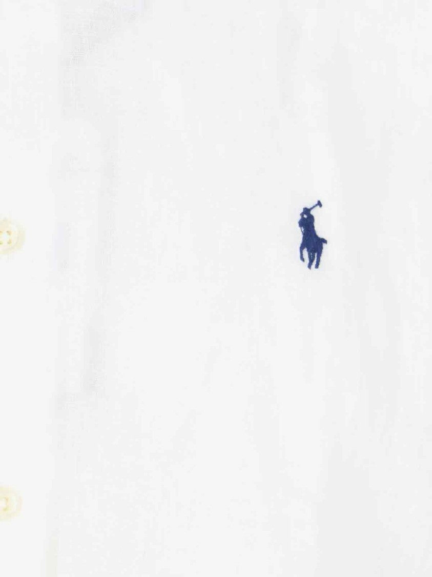 Polo Ralph Lauren Logo Linen Shirt – White