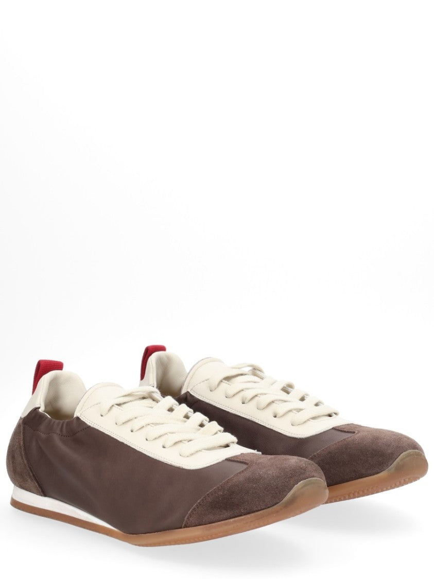 Uma Wang Leather Suede Panel Sneakers