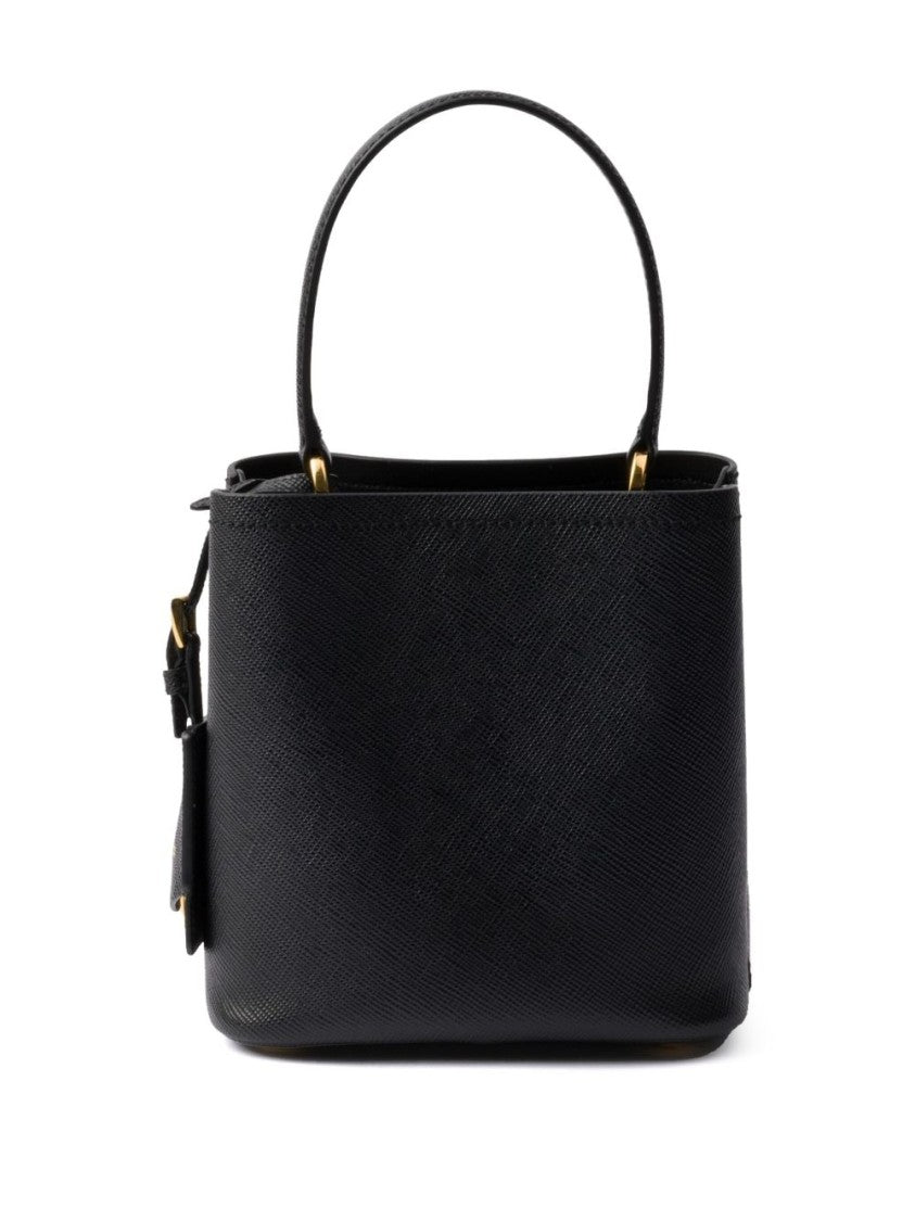 Prada Saffiano Leather Mini-Bag With Adjustable Strap And Signature Logo