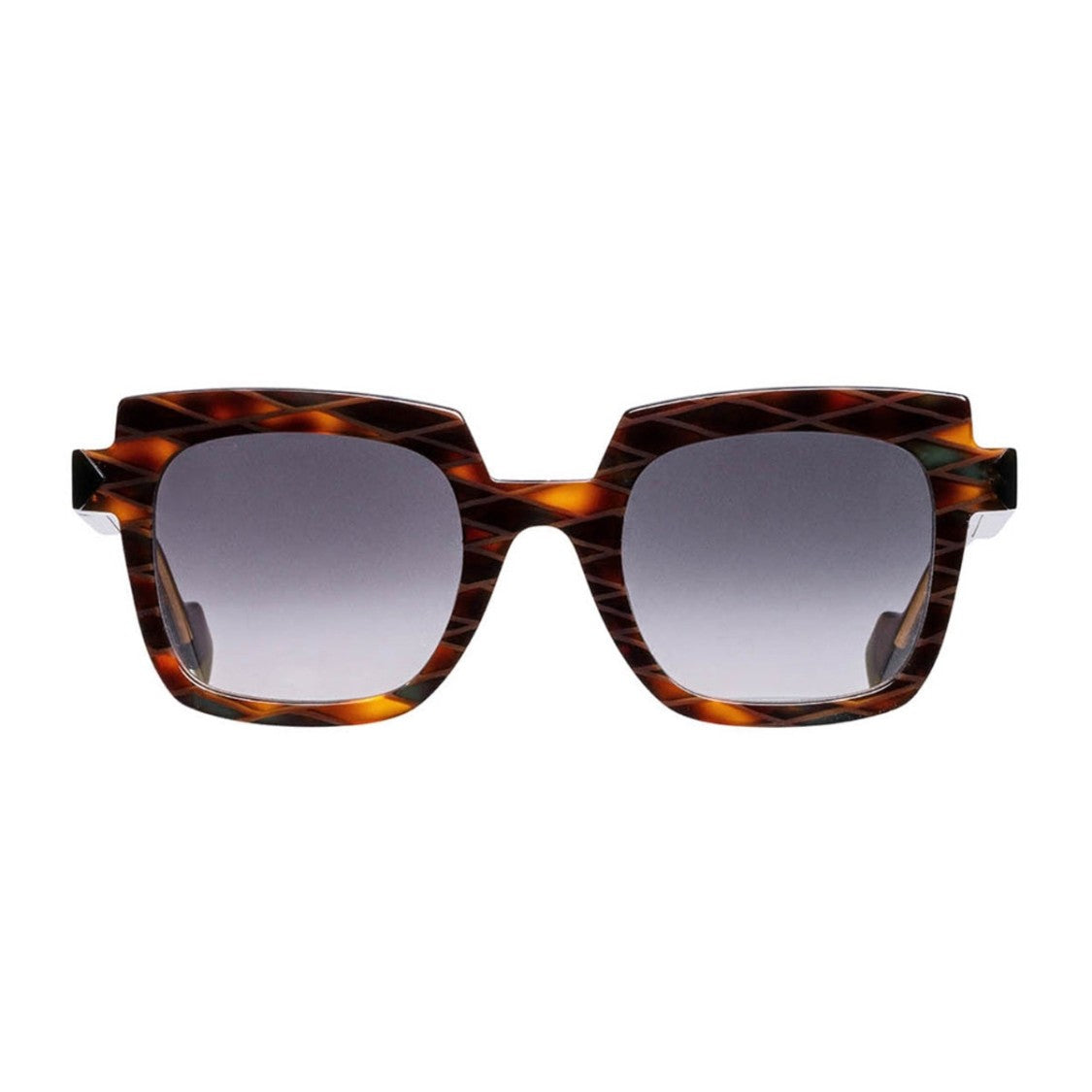 Deflomas Eyewear Havana Republique Acetate Square Sunglasses