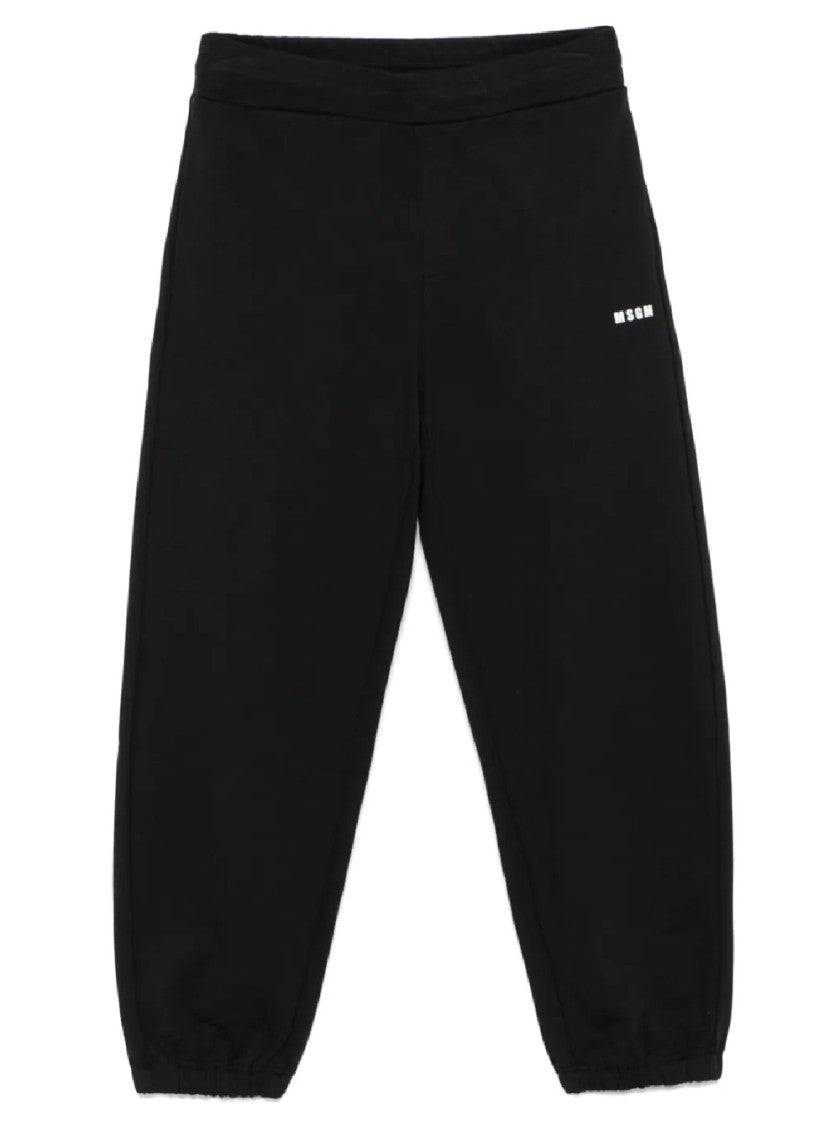 Msgm Relaxed Fit Pants With Tapered Leg And Elasticated Cuffs