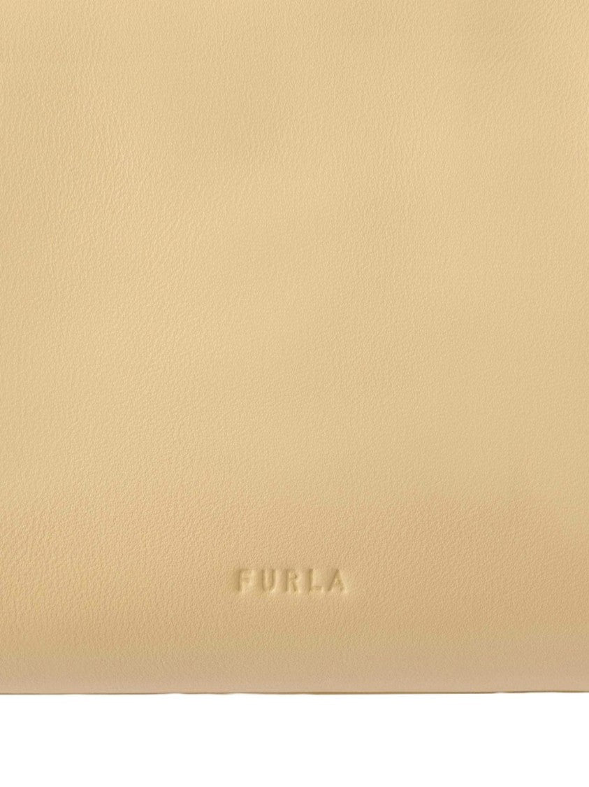 Furla Black Rectangular Leather Embossed Bag