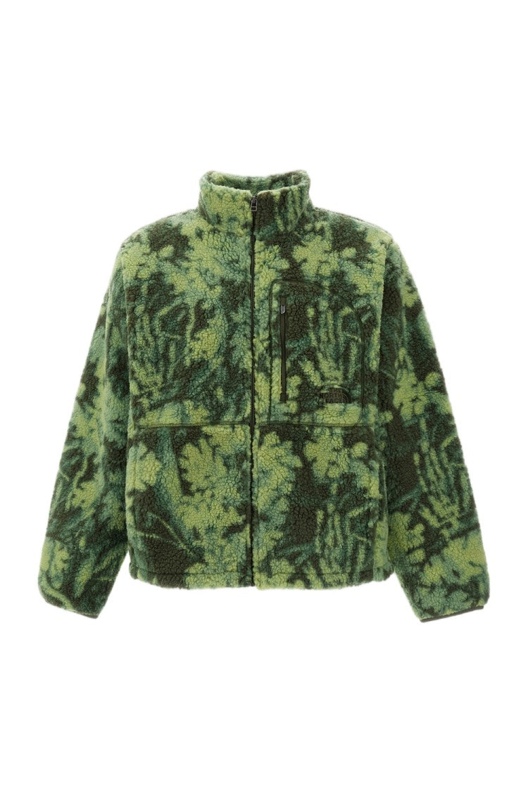 The North Face Multicolor Green Extreme Pile Fleece Camouflage Jacket