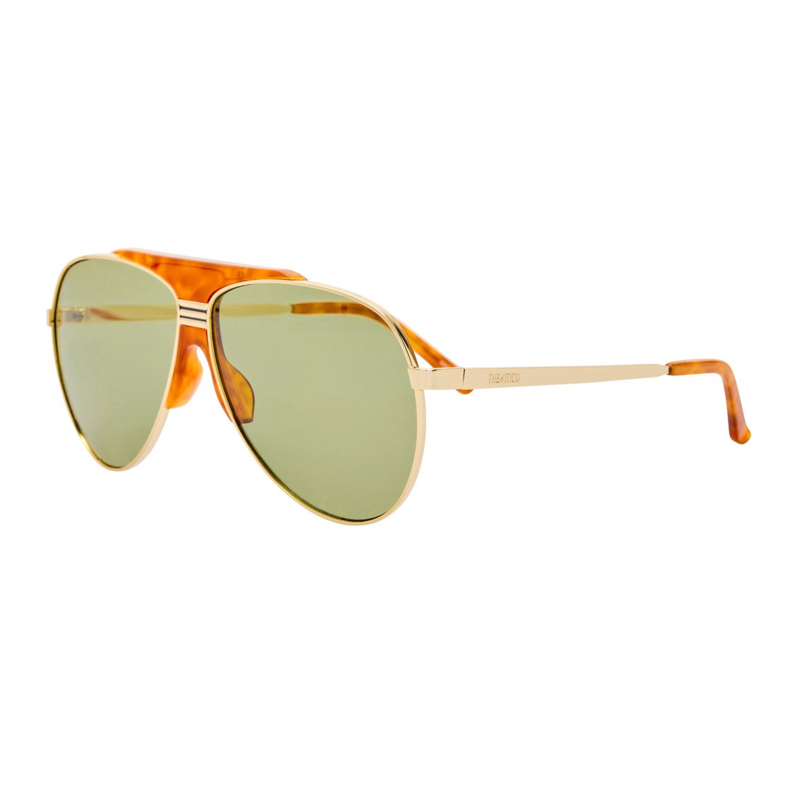 Linda Farrow Aviator-Style Sunglasses With Gold-Tone Metal Frame
