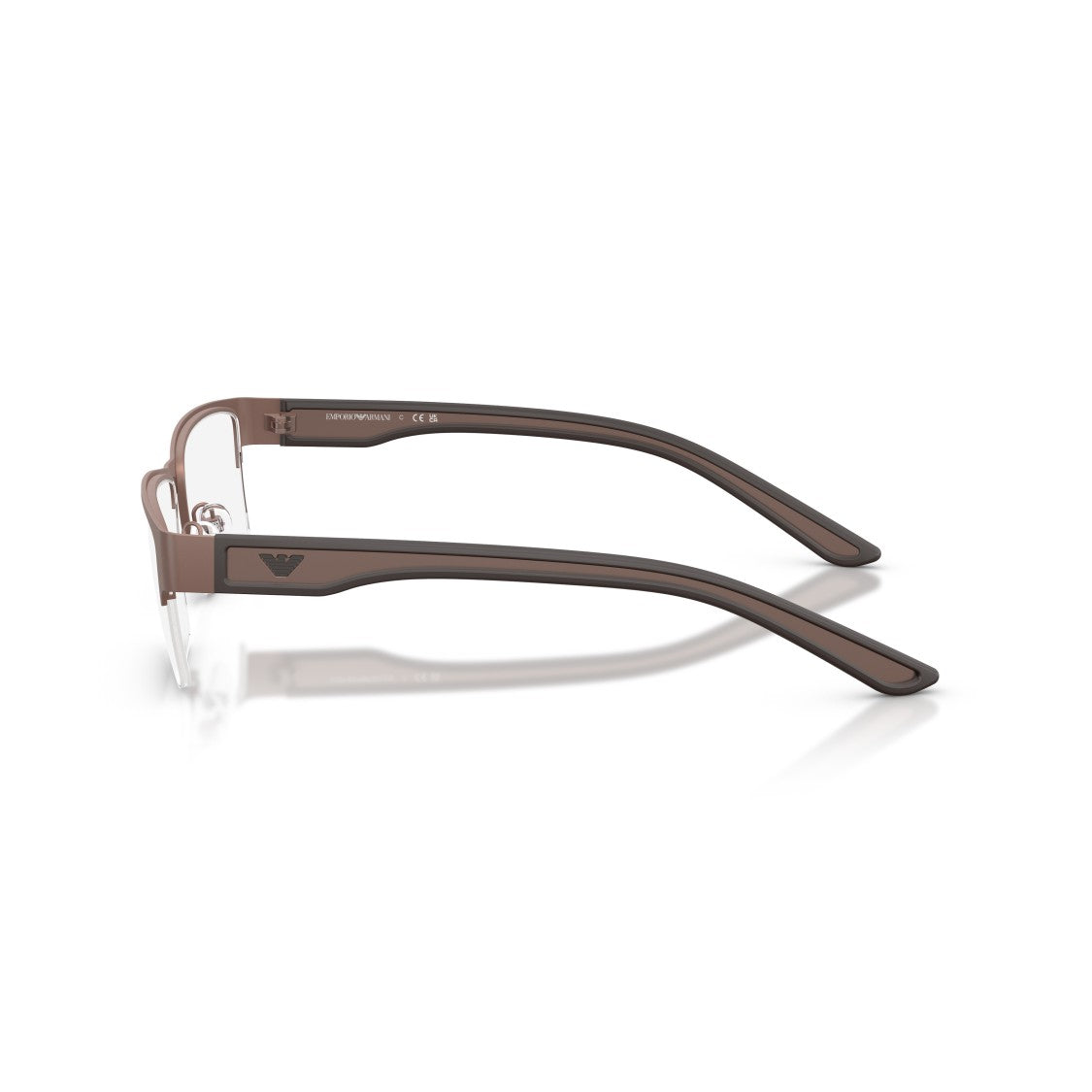 Emporio Armani 0Ea1182 Semi-Rimless Metal Frame Eyeglasses With Matte Finish