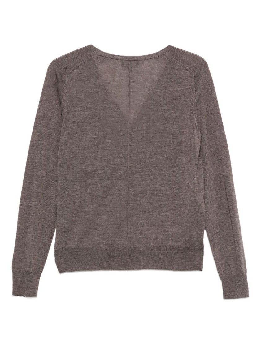 Soeur V-Neck Merino Wool Sweater With Seam Detail