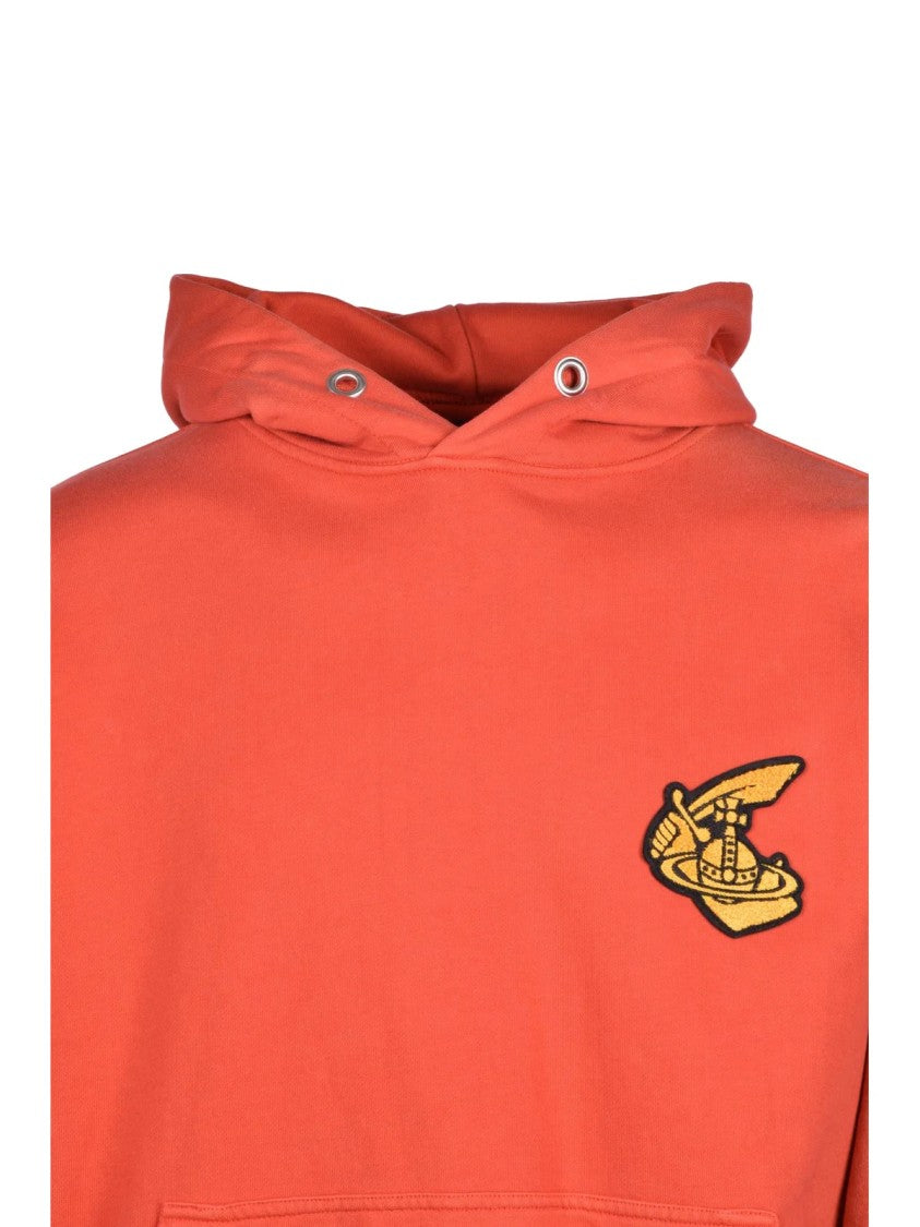 Vivienne Westwood Anglomania Classic Hooded Sweatshirt With Embroidered Emblem And Kangaroo Pocket