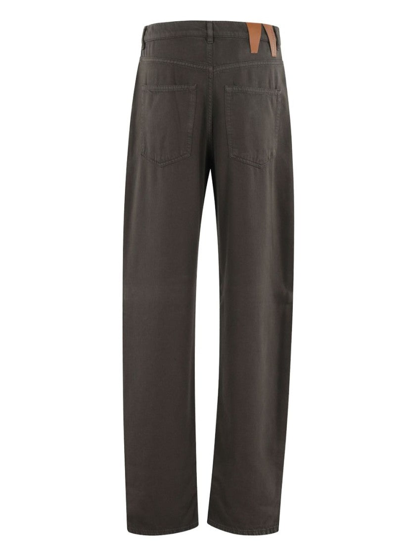 Darkpark Straight-Leg Brown Jeans With Classic Five-Pocket Design