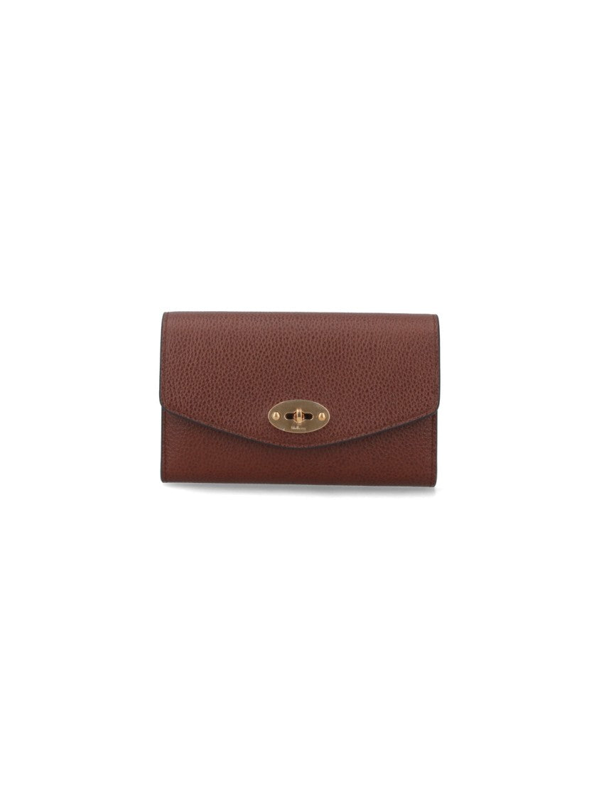 Mulberry Darley Medium Wallet In Brown Pebbled Leather