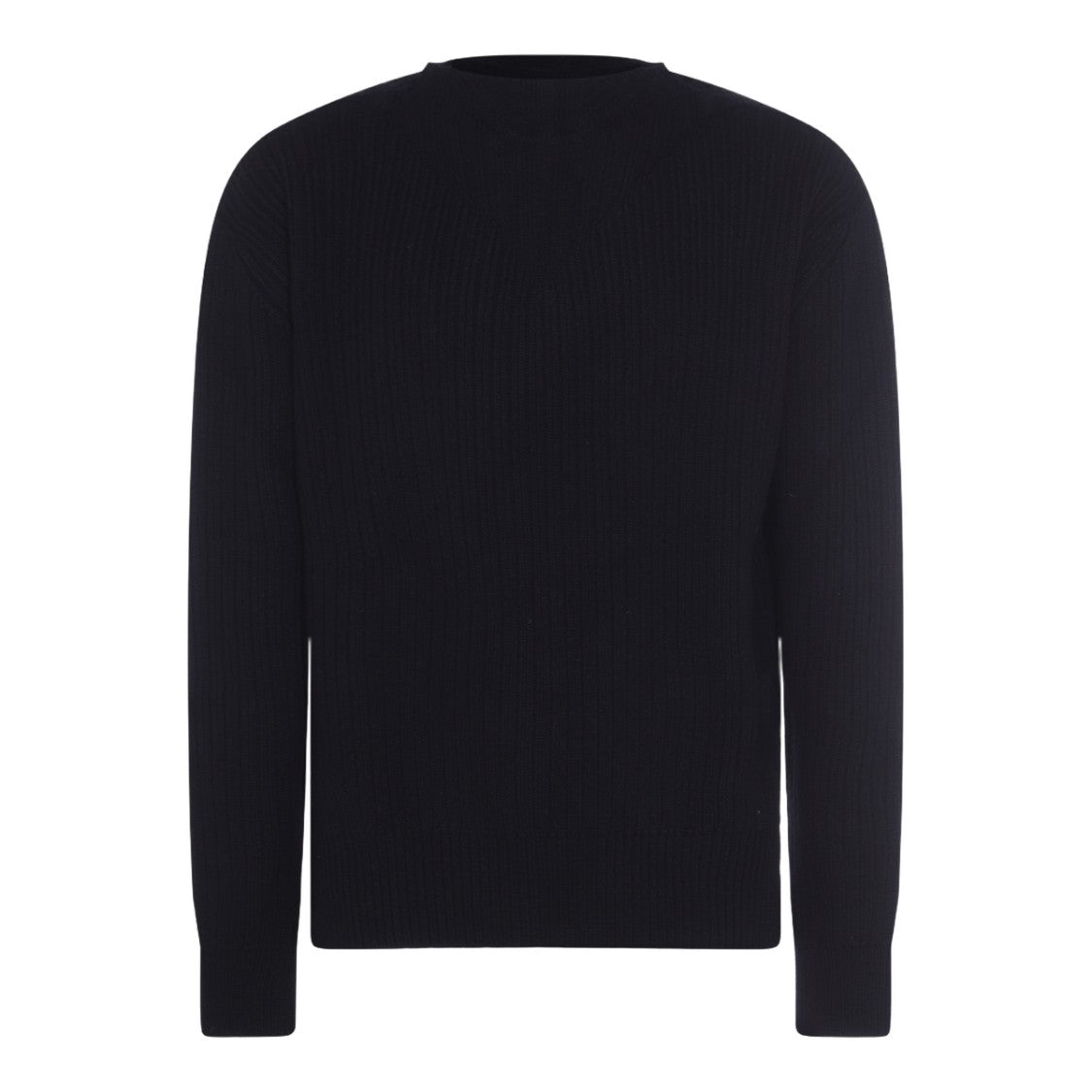 Rick Owens Ribbed Knit Sweater With Crew Neckline