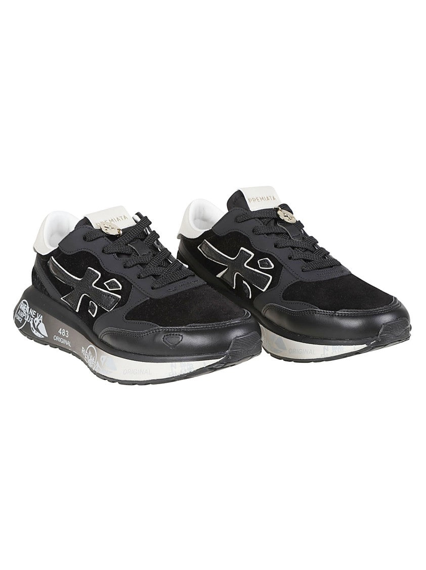 Premiata Black Lauryn Calf Leather Sneakers