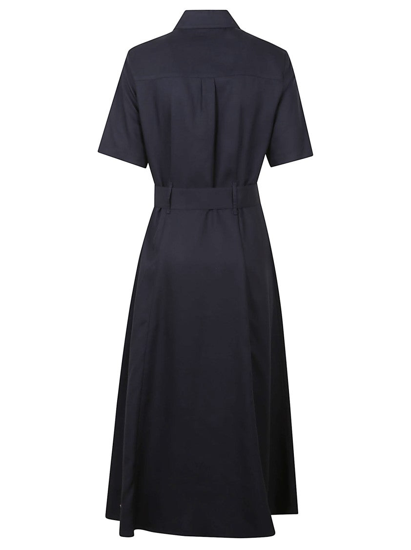 Woolrich Classic Midi Shirt Dress With Belted Waist