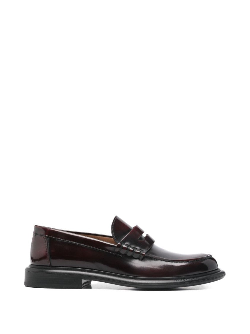 Givenchy Bordeaux Silk And Nylon Pointed Flats