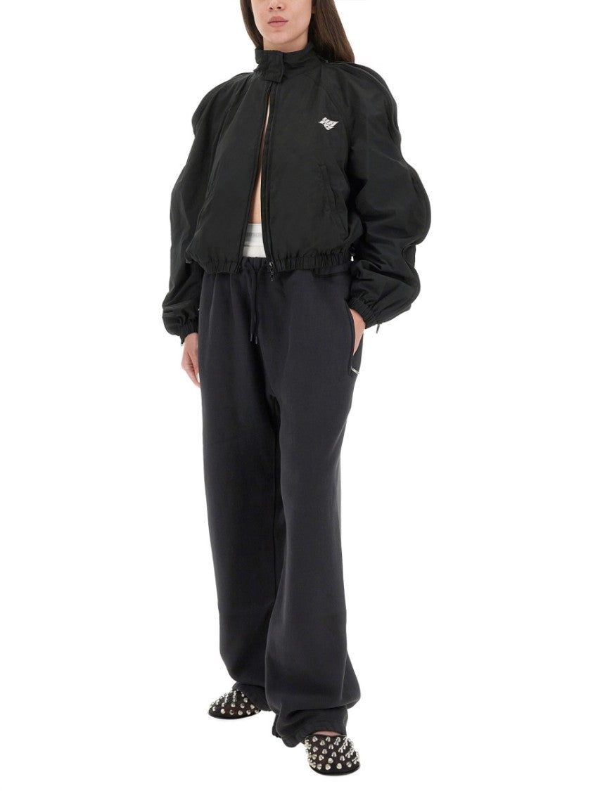 T By Alexander Wang Cropped Black Puffer Jacket