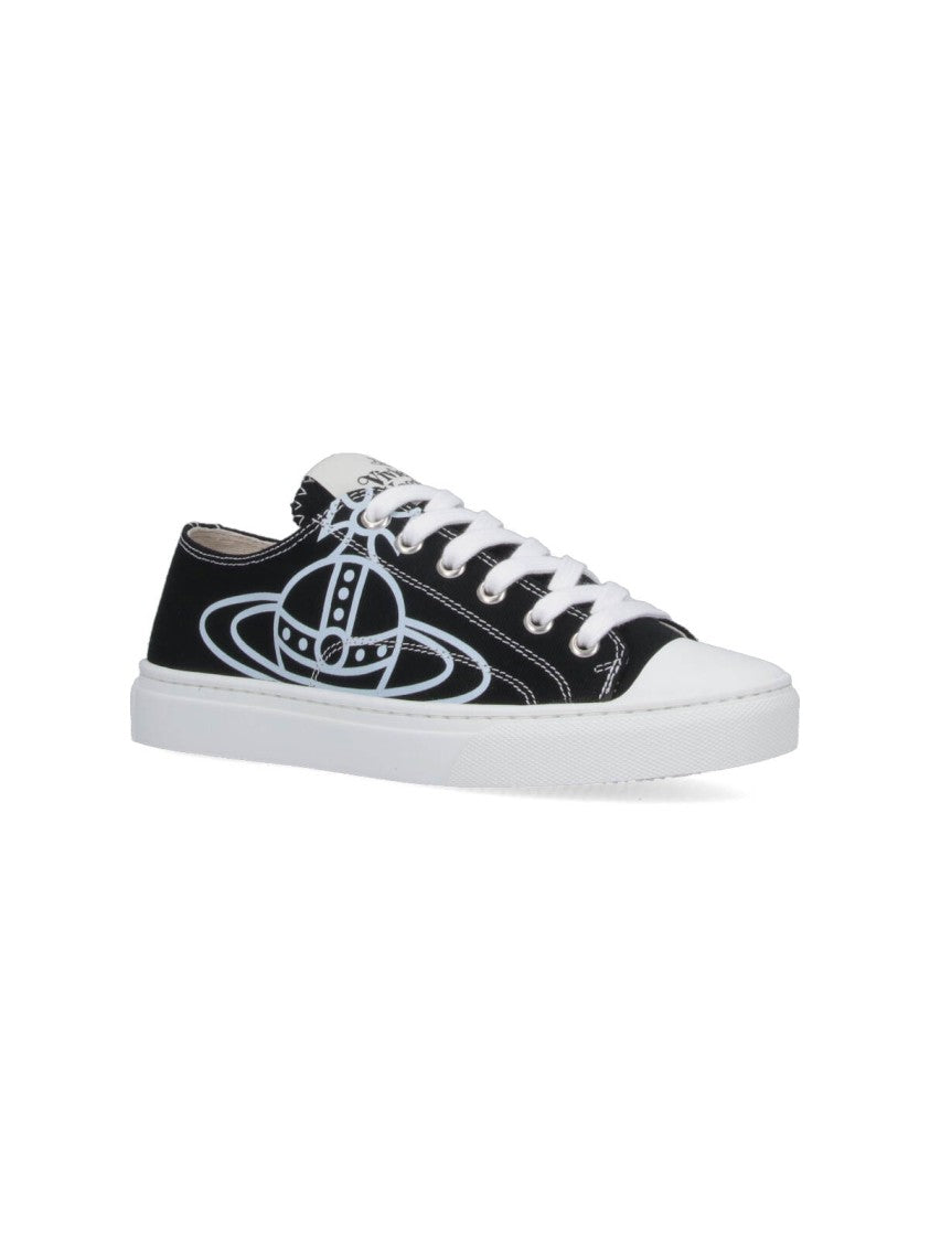 Vivienne Westwood Low-Top Sneakers With Bold Logo Graphic