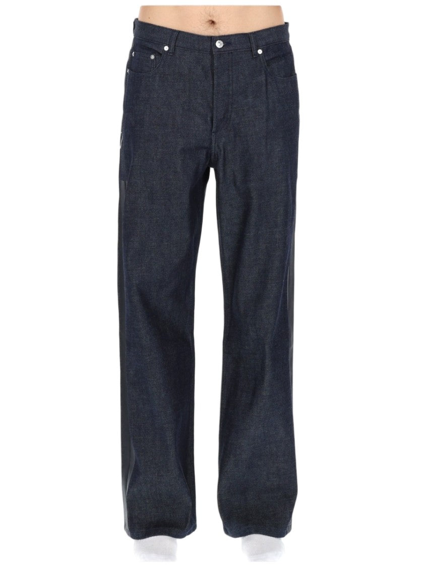 A.P.C. Sally Straight-Leg Indigo Pocket Print Cotton Jeans