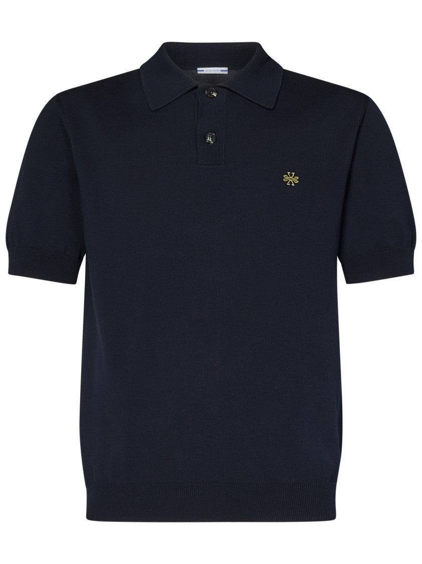 Jacob Cohen Navy Blue Polo Shirt With Contrasting Logo
