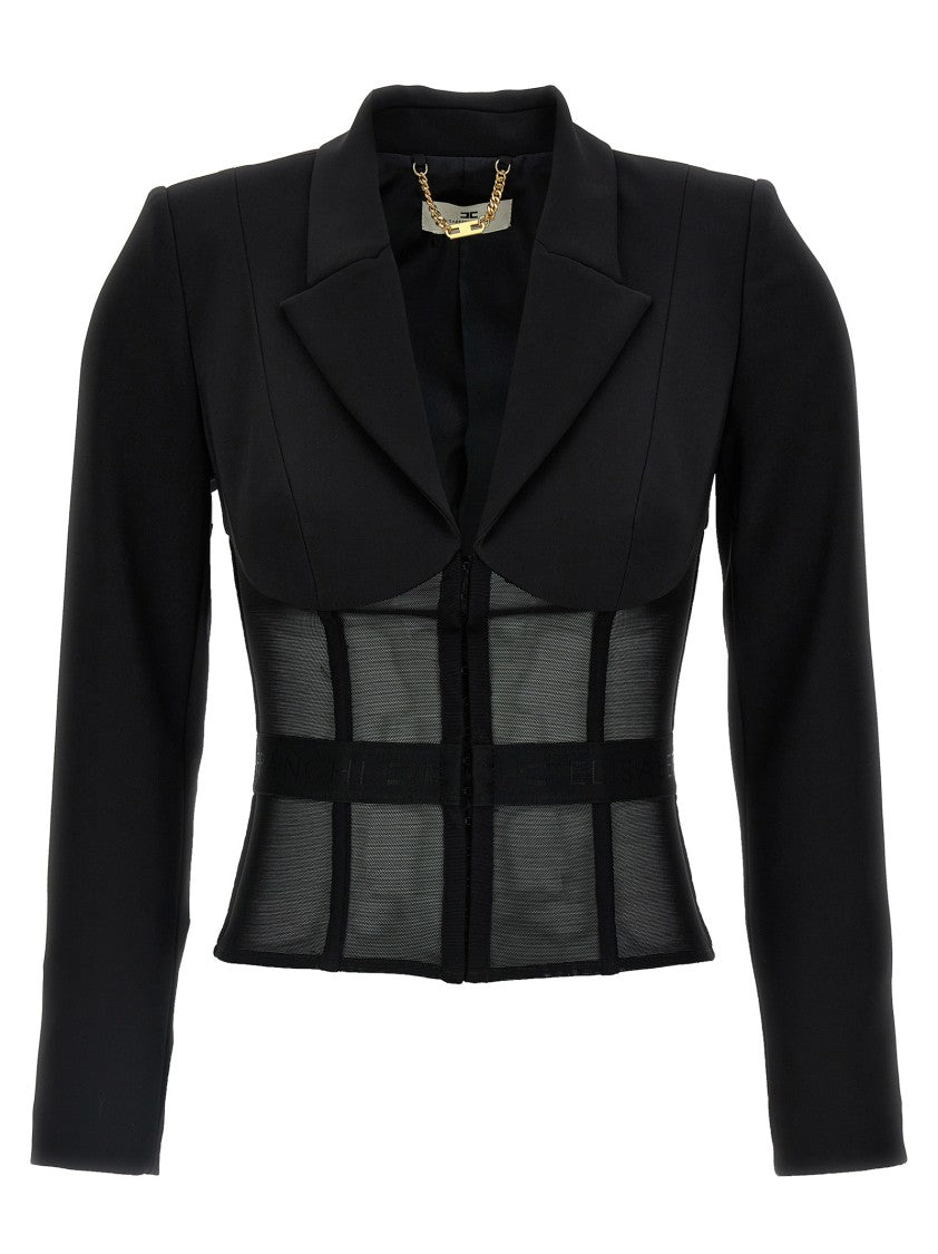 Elisabetta Franchi Crêpe And Tulle Blazer