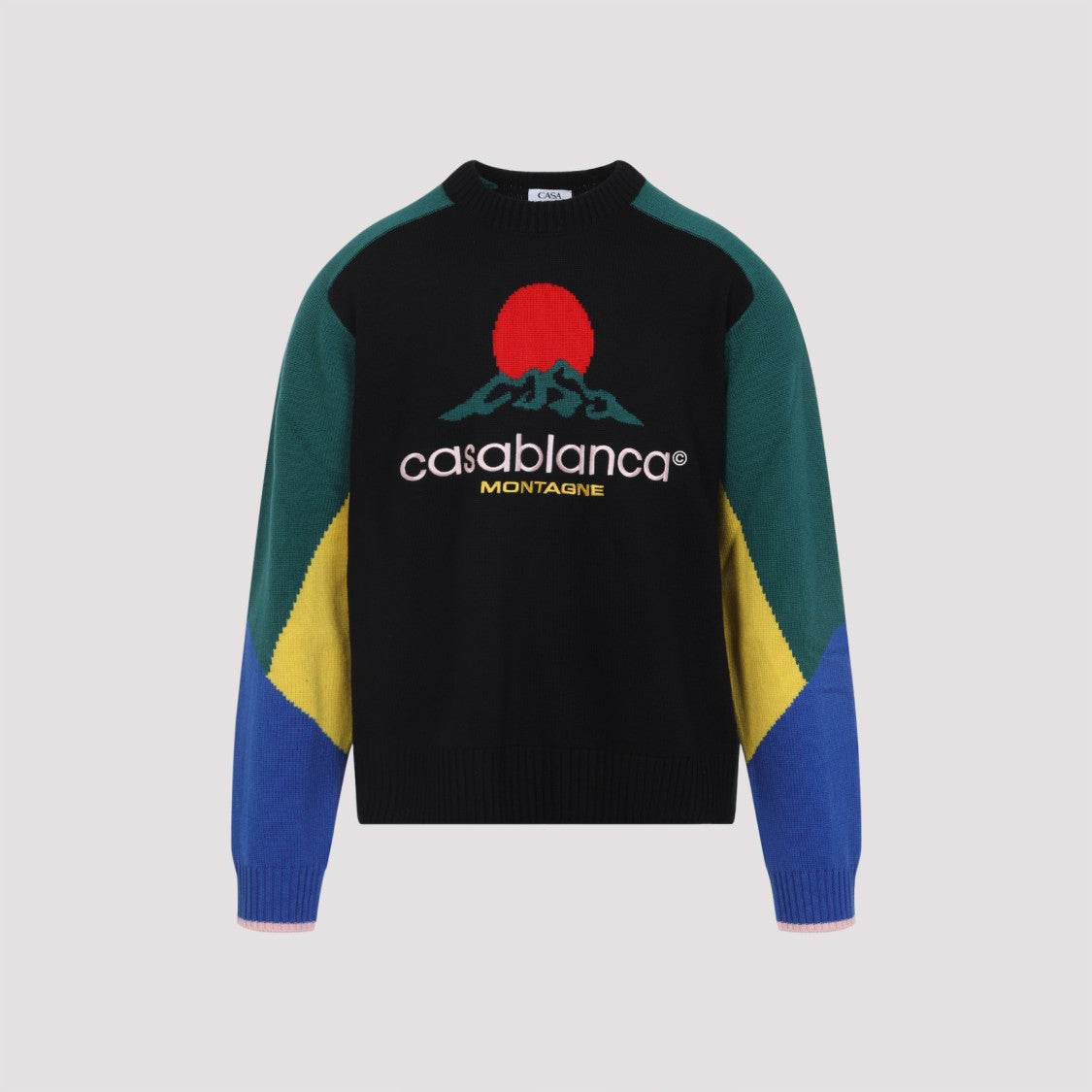 Casablanca Graphic Logo Sweater With Color-Blocked Sleeves