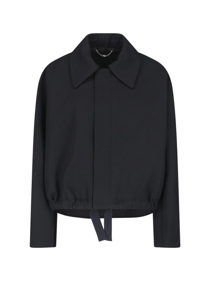 Victoria Beckham Cropped Jacket With Wide Collar