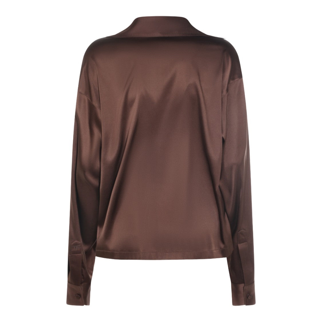 Tom Ford Long-Sleeved Silken Brown Top