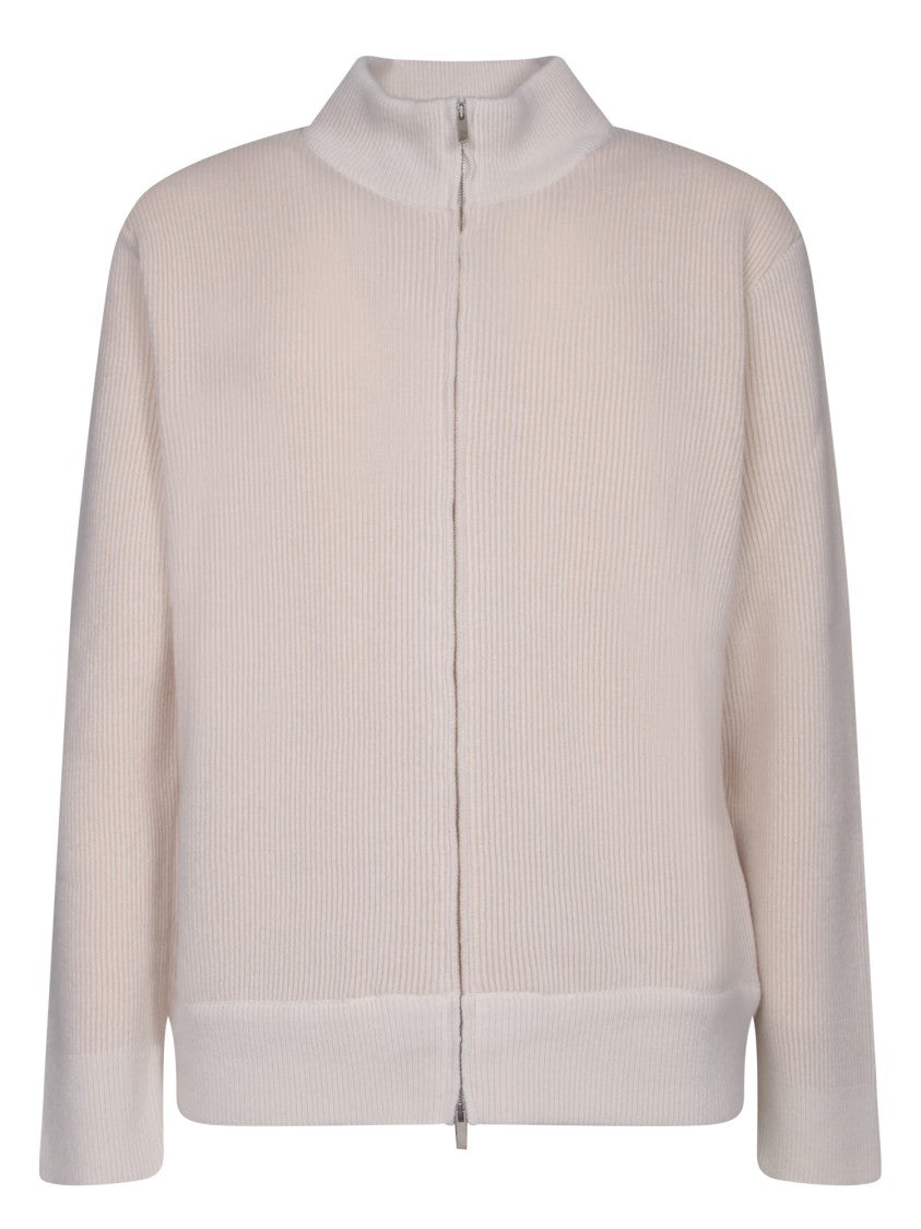 Lardini Knitwear With Zip Closure And Ribbed Texture
