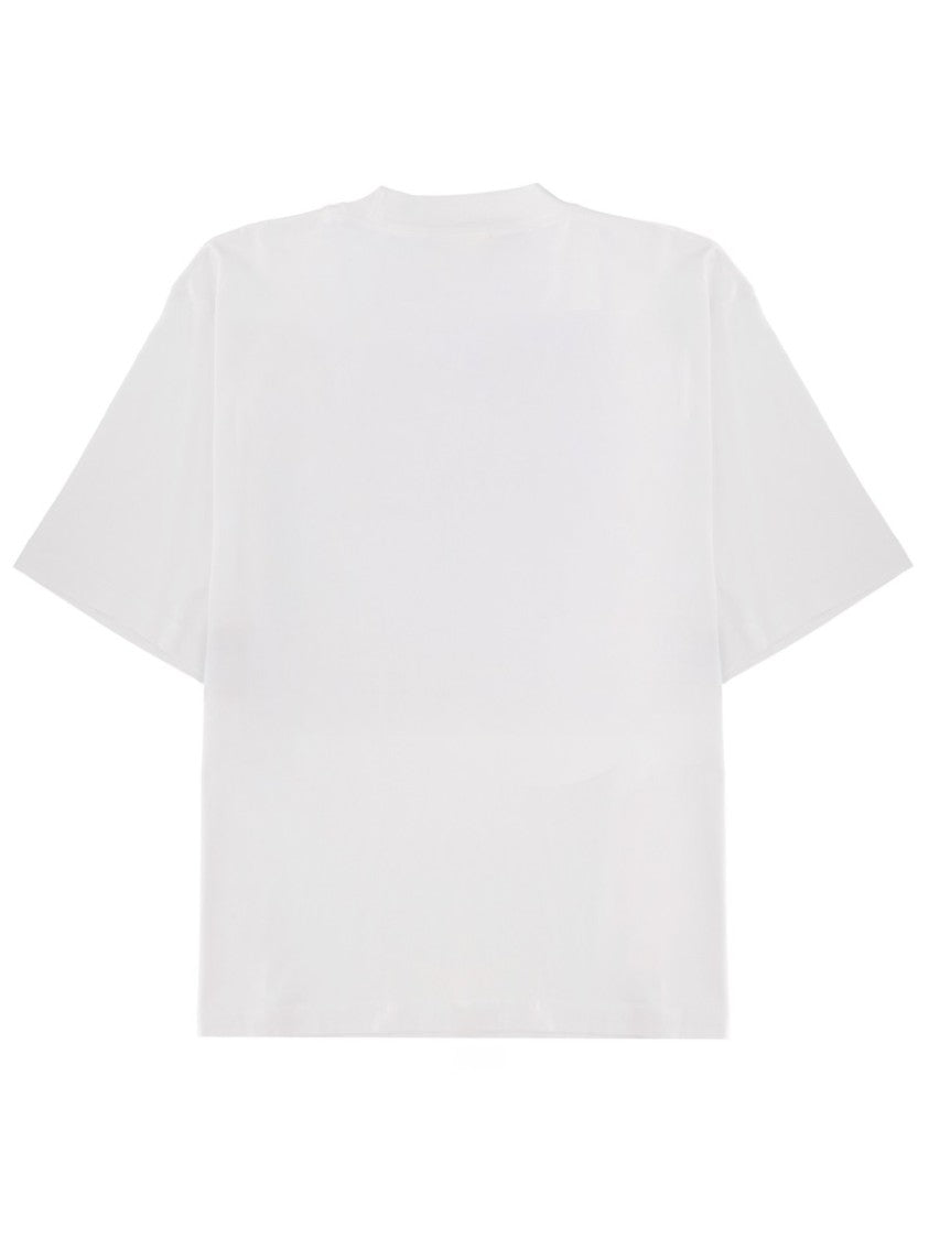 Marni White Beach Scene Printed Cotton T-Shirt