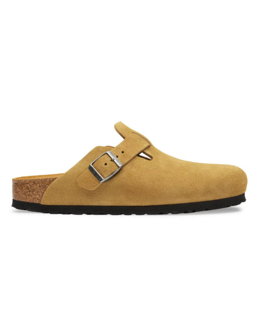 Birkenstock Cork Brown Suede Soft Footbed Clogs