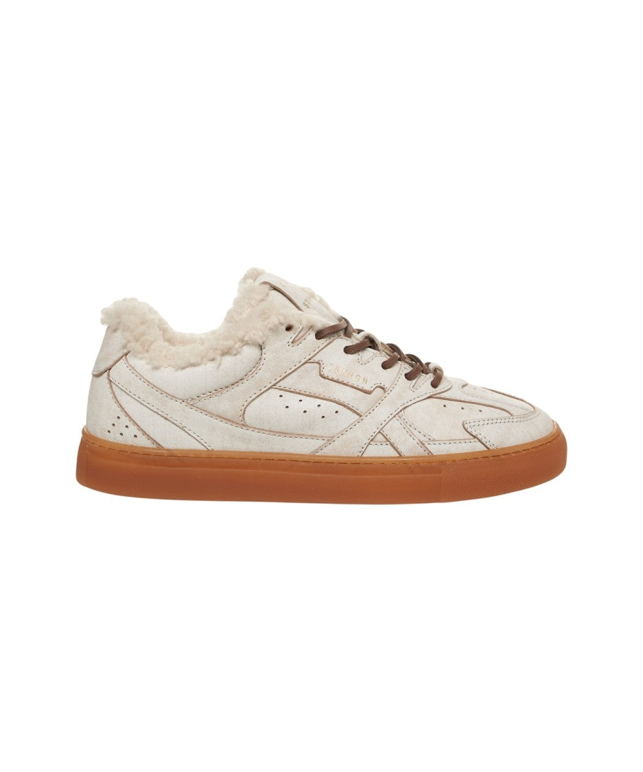 Copenaghen Luxury Suede Sneakers With Synthetic Fur Lining