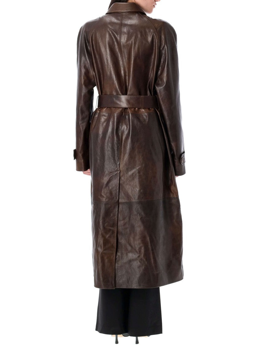 Magda Butrym Glossy Leather Trench Coat