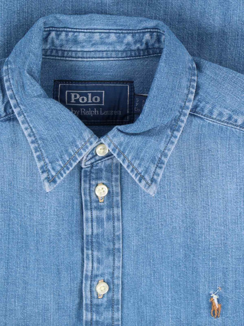 Polo Ralph Lauren Denim Logo Shirt – Light Blue