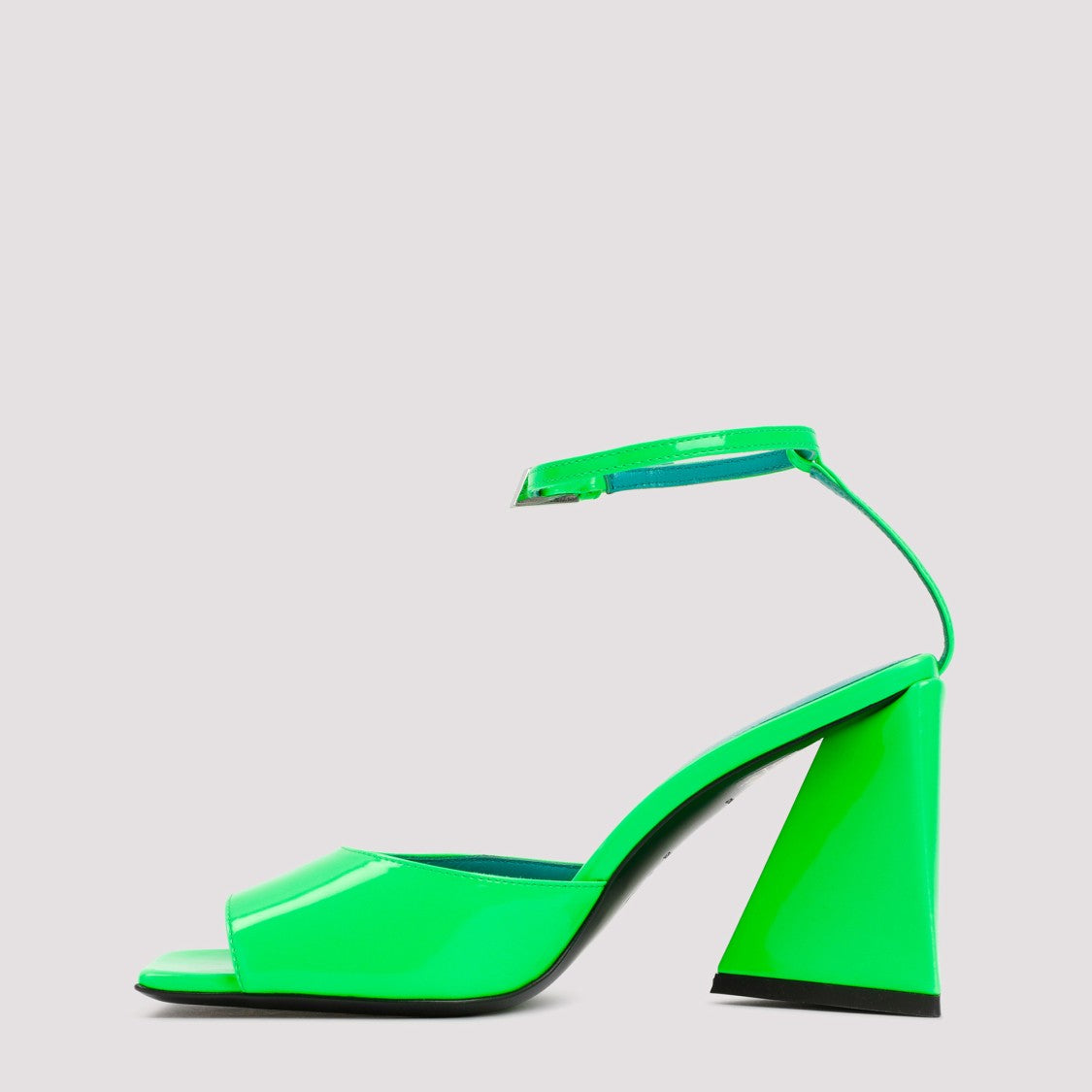 The Attico Green Leather Piper Sandal