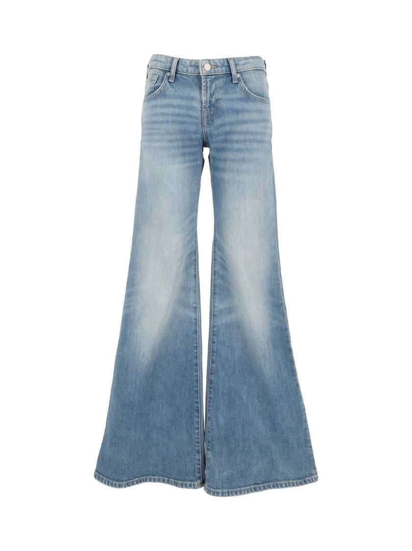 7 For All Mankind Blue Haze Low-Rise Flared Jeans
