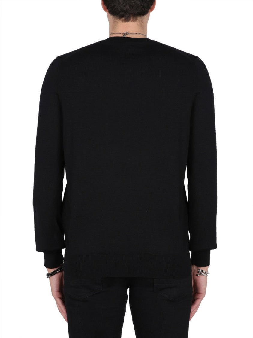 Alexander Mcqueen Logo Embroidered Wool Sweater