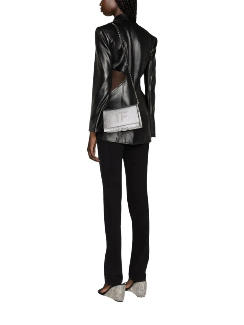 Tom Ford Tf Disco Silver Python Bag