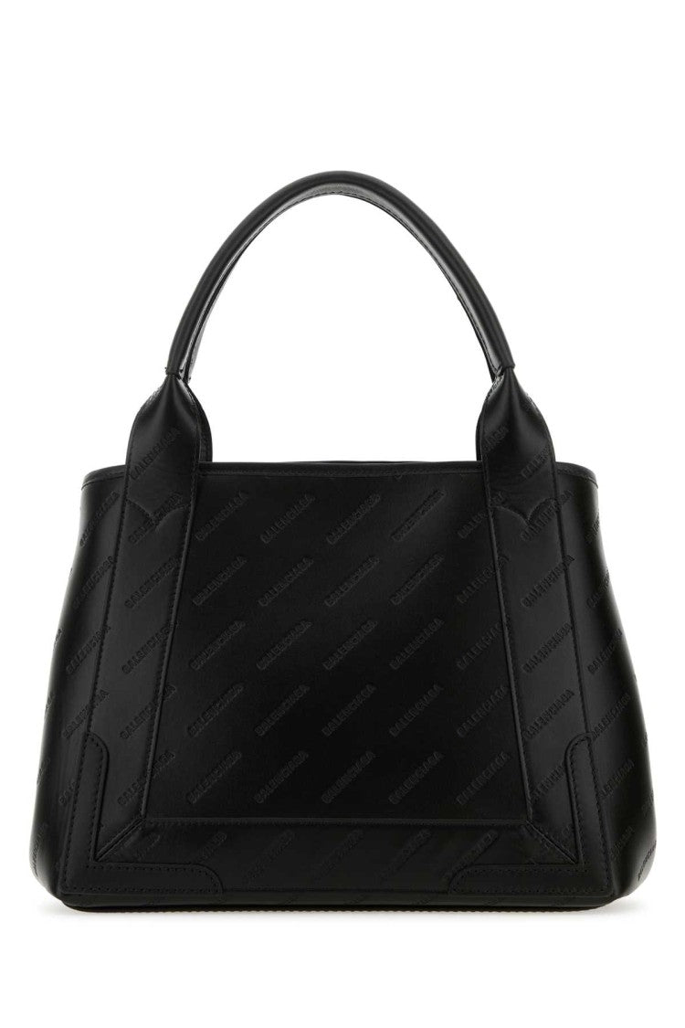 Balenciaga Black Leather Cabas Handbag
