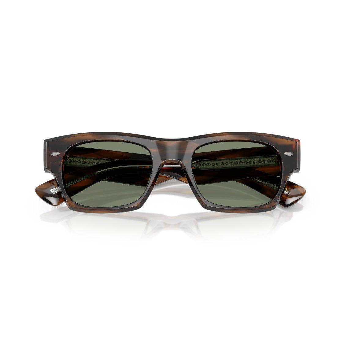 Oliver Peoples 0Ov5514su Rectangular Tortoiseshell Acetate Sunglasses With Silver Accents