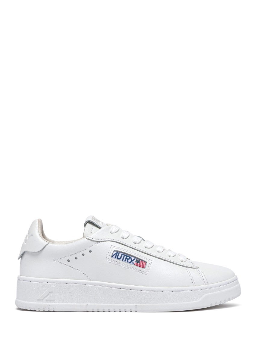 Autry Minimalist Low-Top Leather Sneakers With Nubuck Accents