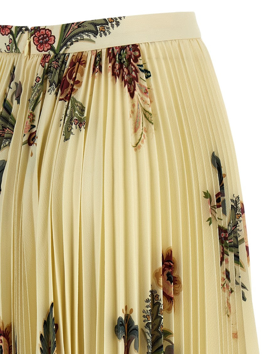 Etro Pleated Midi Skirt