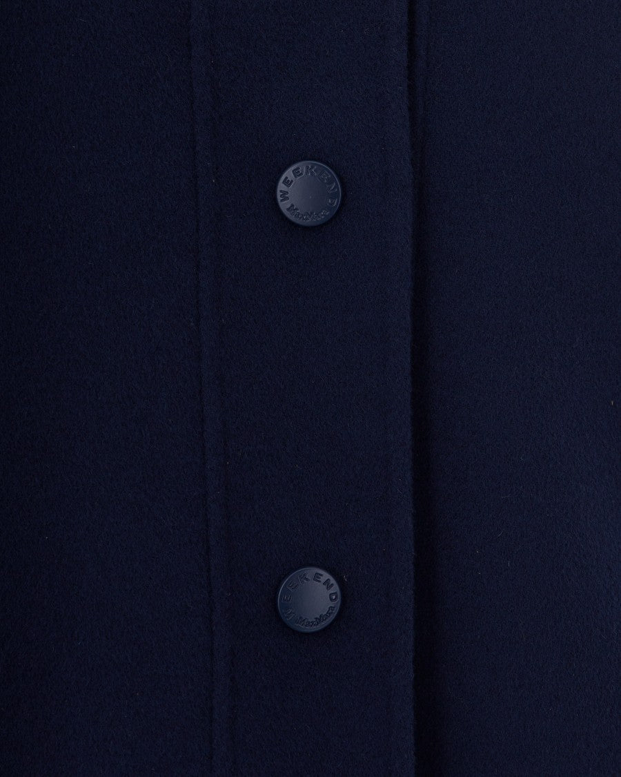 Max Mara Boxy Cropped Hooded Double-Layered Pure Wool Jacket