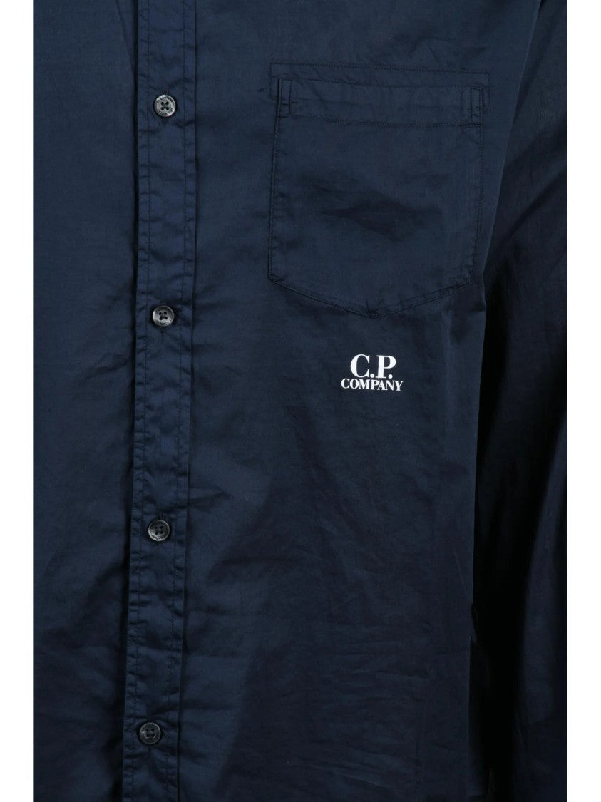 C.P. Company Midnight Blue Cotton Men Shirt