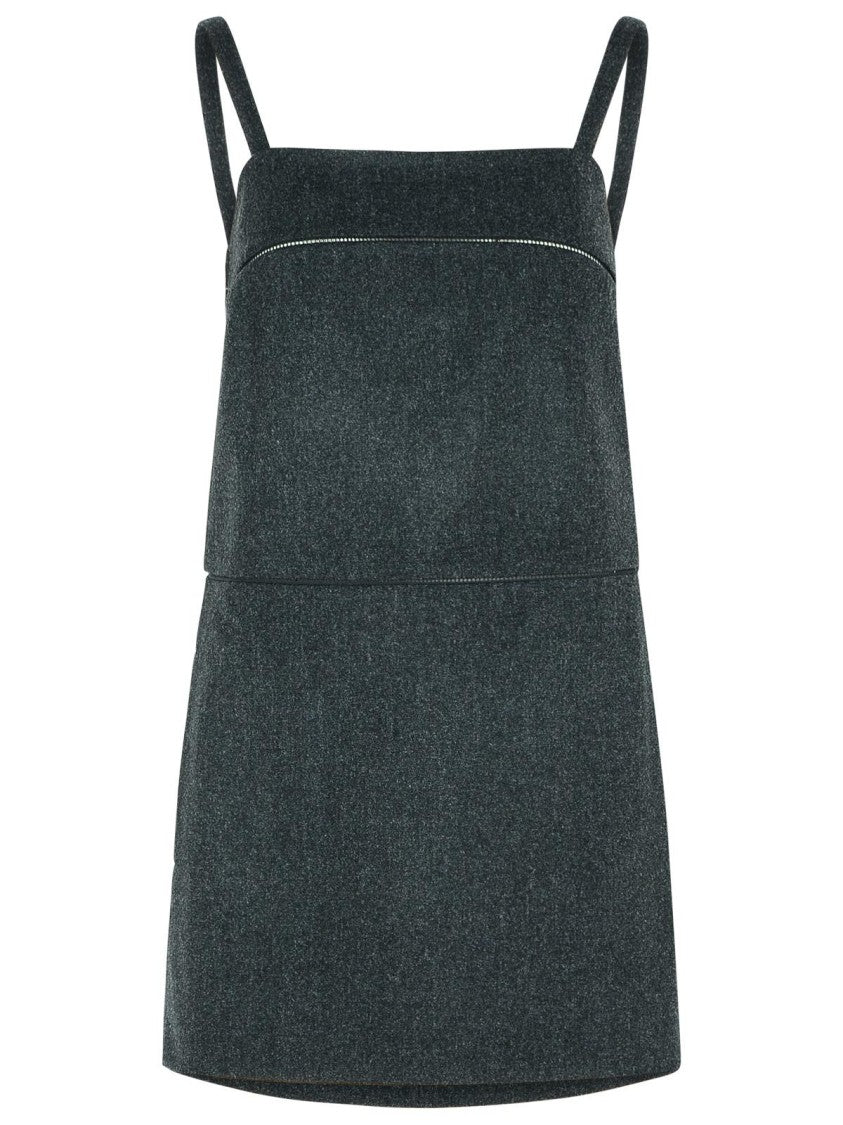 Max Mara Leale' Grey Virgin Wool Dress