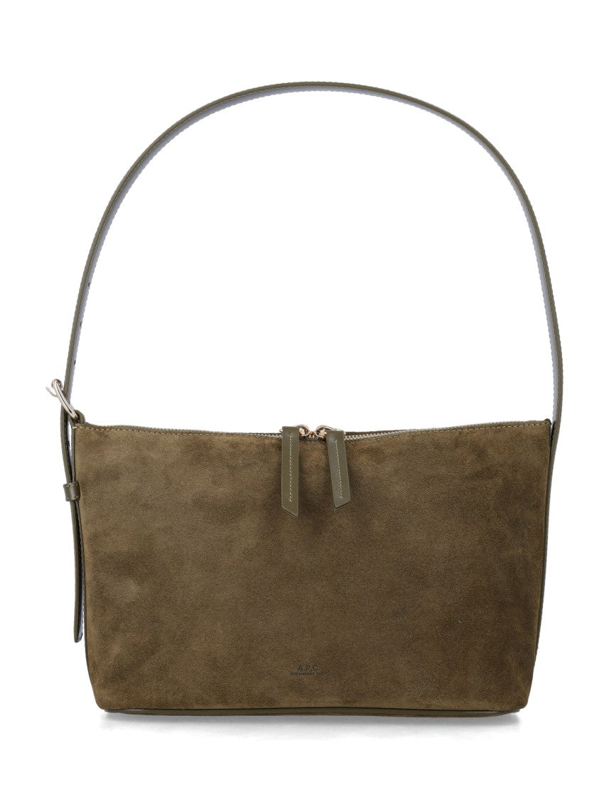 A.P.C. Vera Suede Zip Shoulder Bag